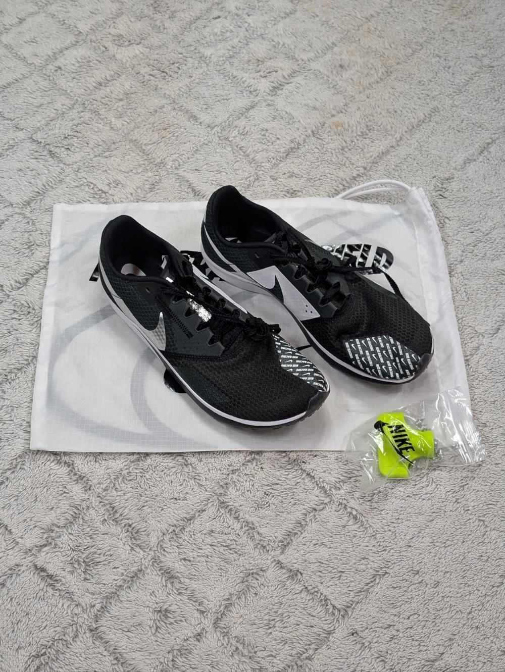 Nike Zoom Rival 6 XC Black Silver Cross Country Spikes Mens 10 DX7999-001 NEW